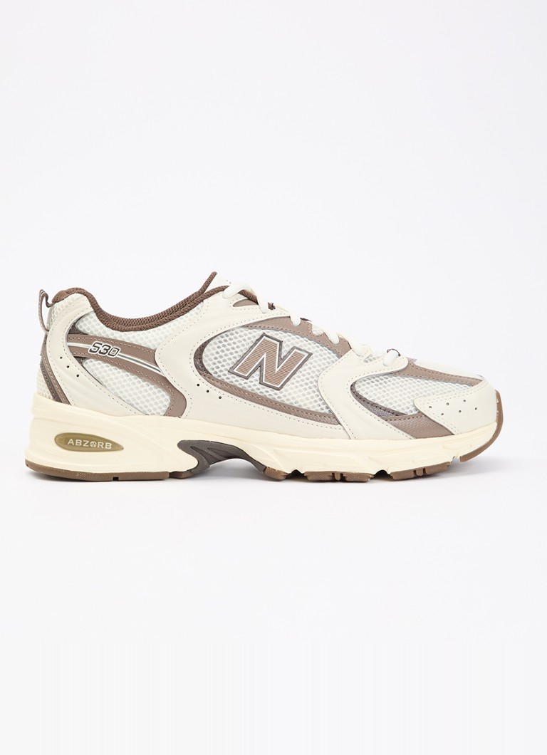 New Balance Heren 530 sneaker met mesh details in de kleur Lichtbruin, maat: 45