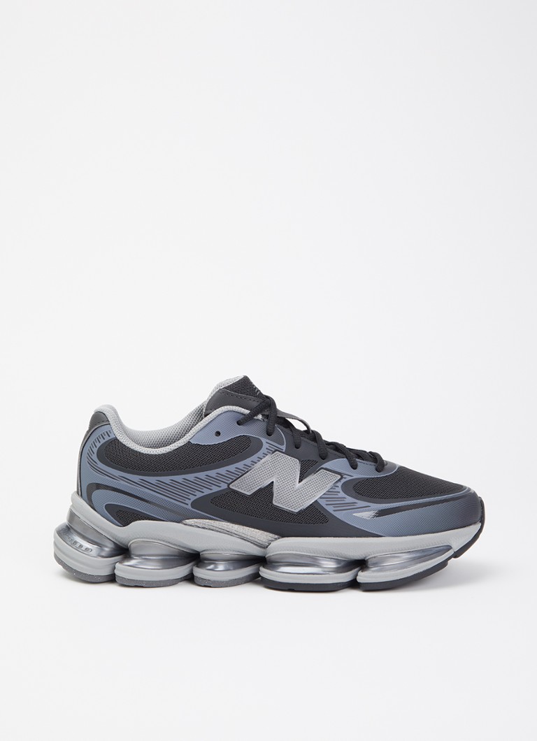 New Balance Heren Sneaker van mesh met logo in de kleur Zwart, maat: 43