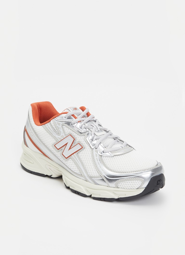 New Balance Heren 740 sneaker van mesh met logo in de kleur Gebroken wit, maat: 44,5