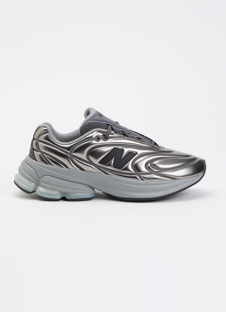 New Balance Heren U5030 sneaker met logo en metallic finish in de kleur Grijs, maat: 45