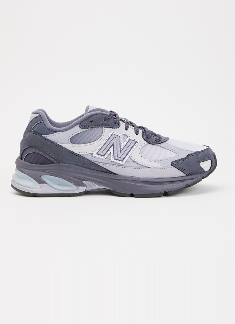 New Balance Heren 2010 sneaker met suède details in de kleur Donkerblauw, maat: 45
