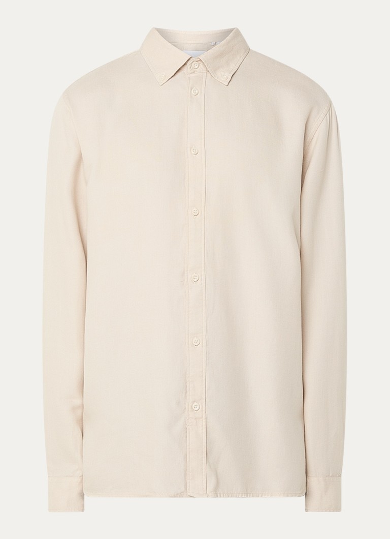Les Deux Heren Regular fit overhemd met button down-kraag in de kleur Creme, maat: M