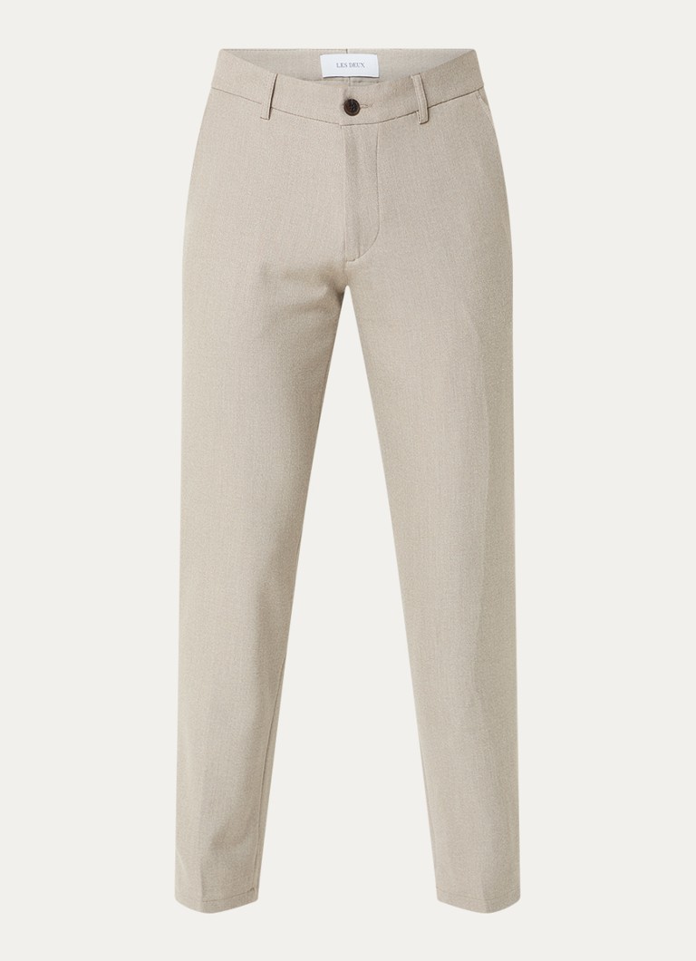 Les Deux Heren Como slim fit pantalon met steekzakken in de kleur Donkerbeige, maat: 32/32