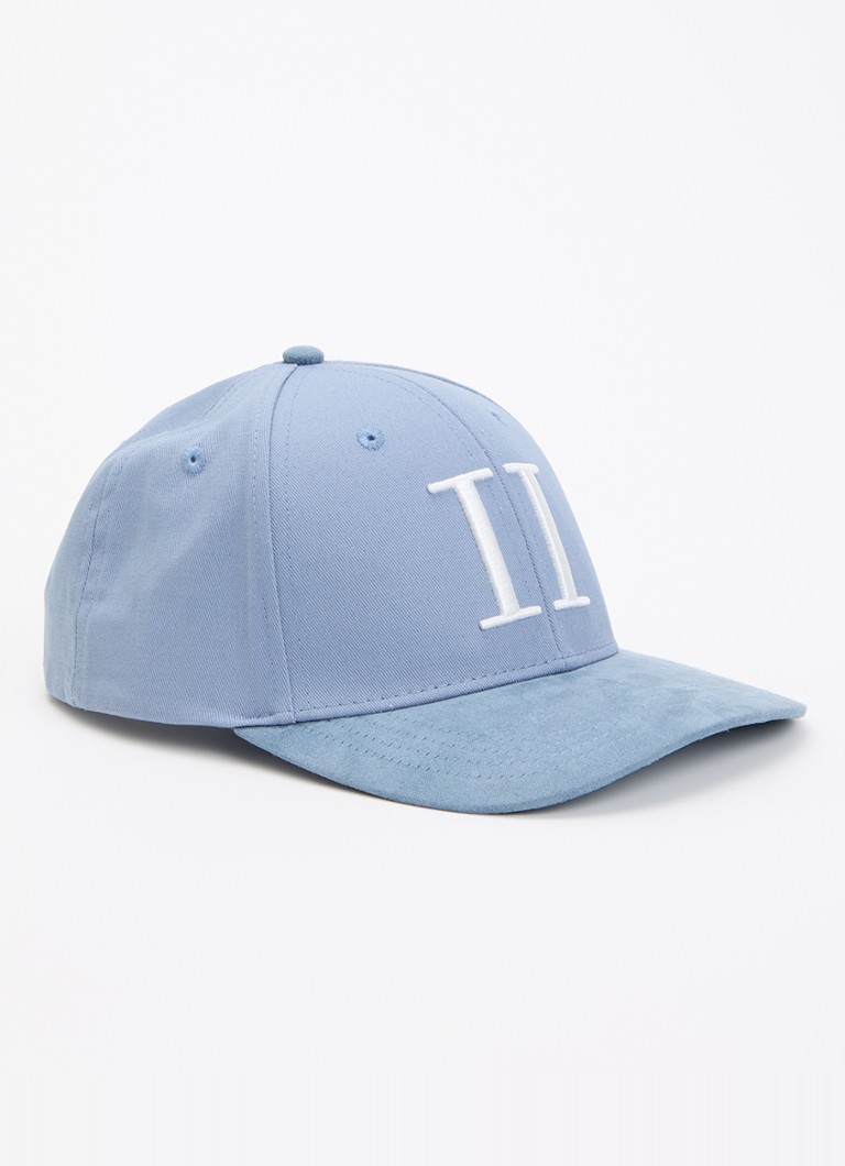 Les Deux Heren Baseball pet II met logoborduring in de kleur Staalblauw, maat: OS