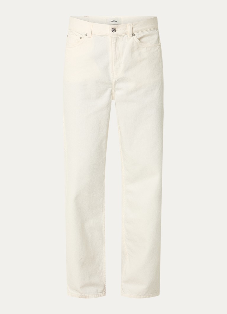 Les Deux Heren Loose fit jeans met gekleurde wassing in de kleur Ivoor, maat: 36/32