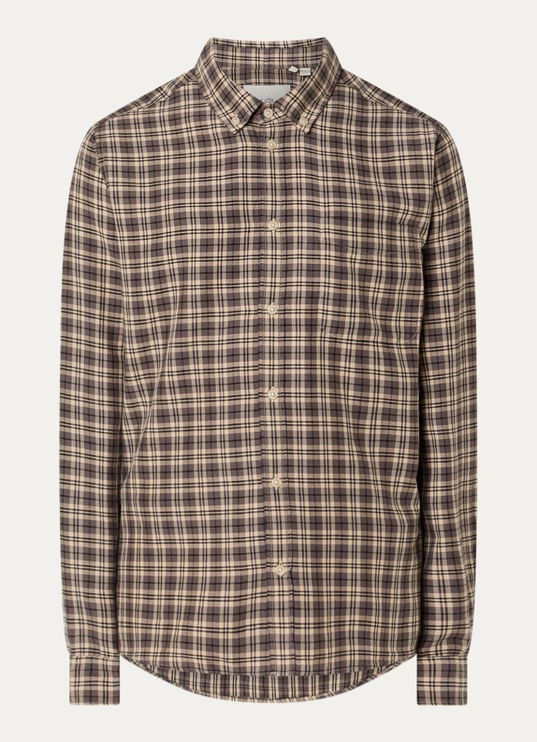 Les Deux Heren Check regular fit overhemd met ruitdessin in de kleur Zwart, maat: S