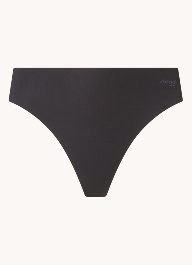 Sloggi Dames ZERO Microfibre naadloze string in de kleur Zwart, maat: M