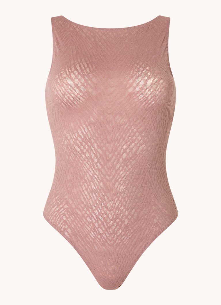 Sloggi Dames Bliss naadloze body in de kleur Oudroze, maat: S