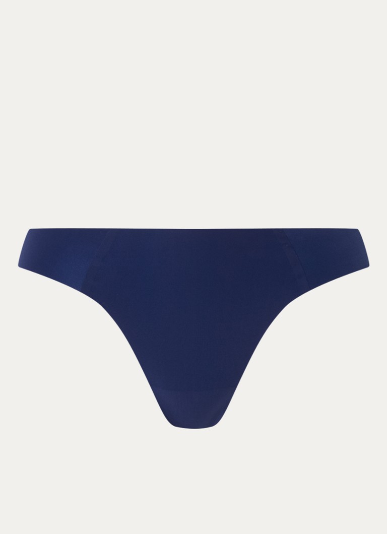 Sloggi Dames Naadloze tanga in de kleur Donkerblauw, maat: S