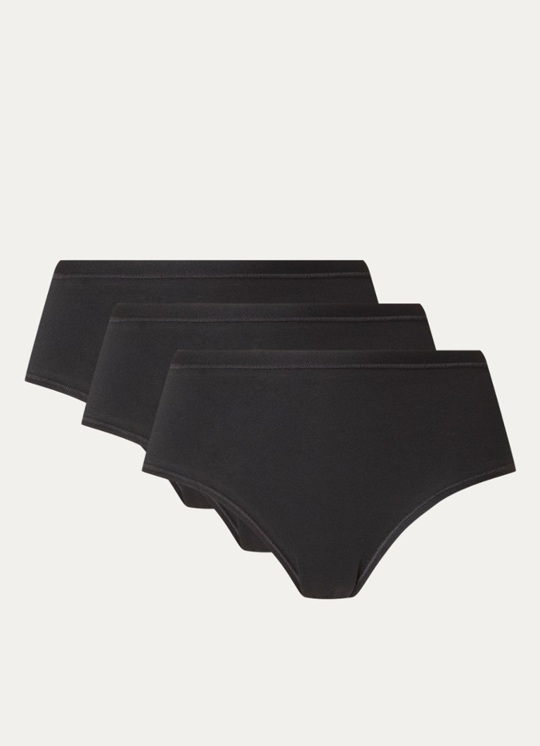 Sloggi Dames Go Daily slip in 3-pack in de kleur Zwart, maat: L
