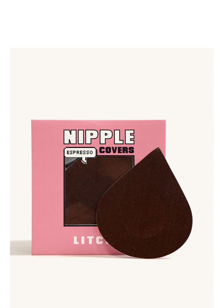 Litchy Dames Nipple Cover in 5-pack in de kleur Donkerbruin, maat: 1 SIZE