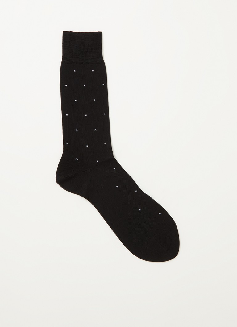 Reiss Heren Mario sokken met stippenprint in de kleur Zwart