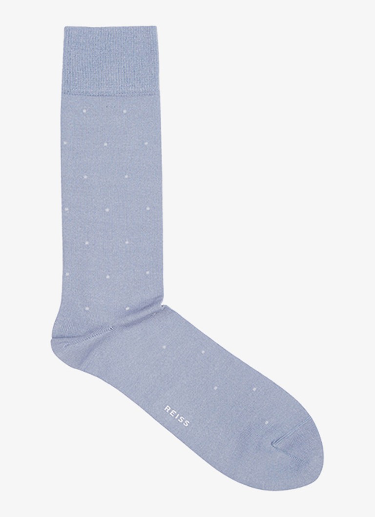 Reiss Heren Mario sokken met stippenprint in de kleur Donkerblauw