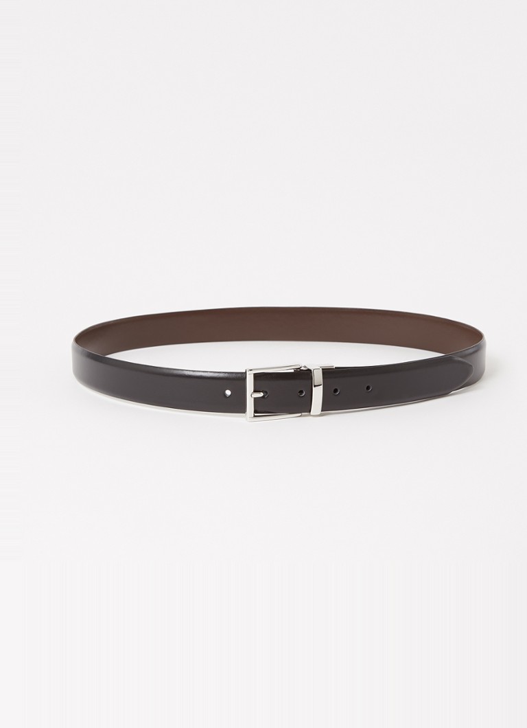Reiss Heren Ricky reversible riem van leer in de kleur Donkerbruin