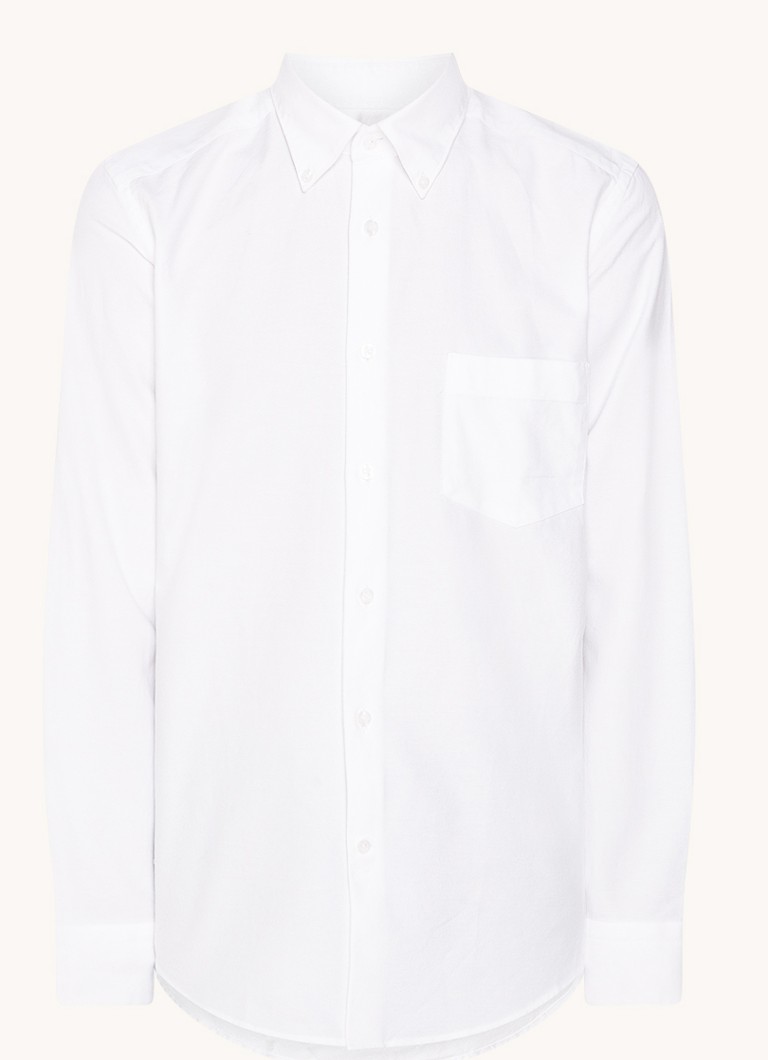 Reiss Heren Greenwich slim fit overhemd met borstzak in de kleur Wit