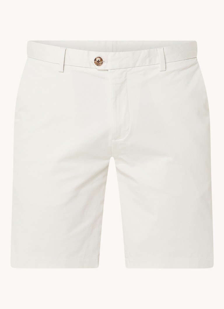 Reiss Heren Wicket straight fit korte chino met steekzakken in de kleur Gebroken wit