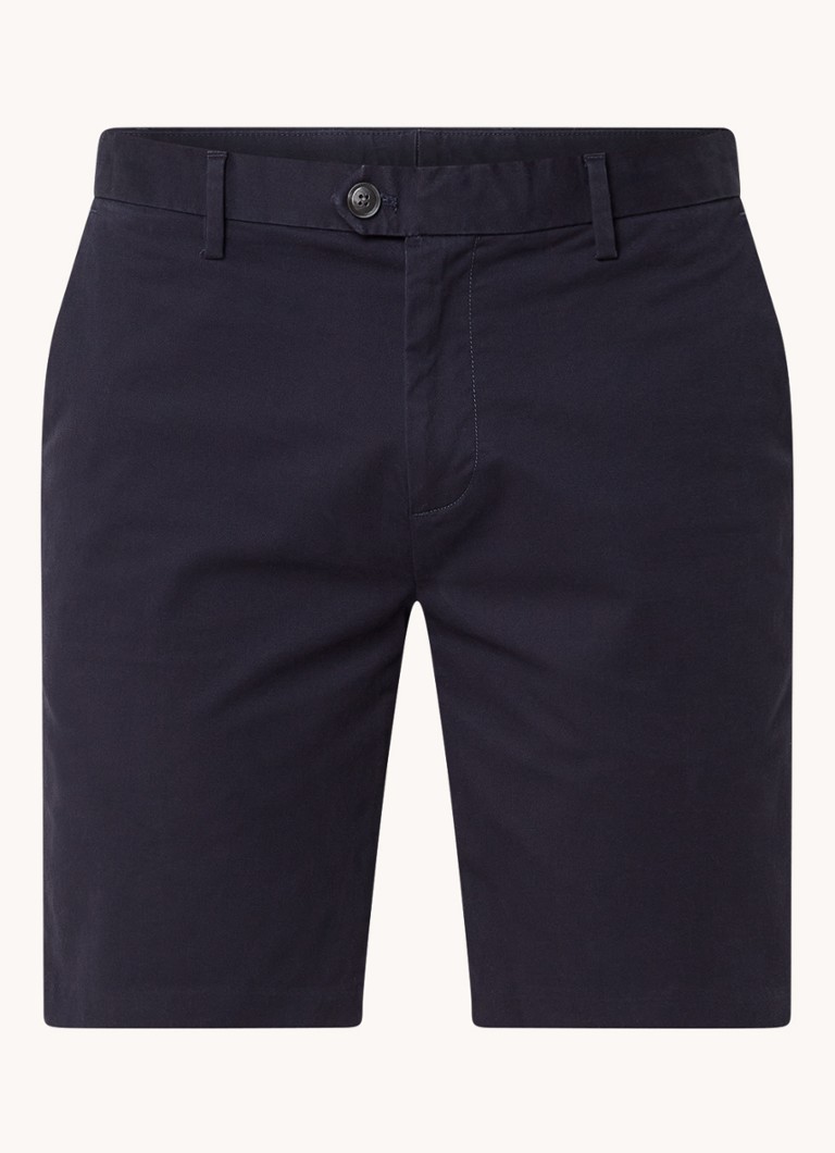 Reiss Heren Wicket straight fit korte chino met steekzakken in de kleur Donkerblauw