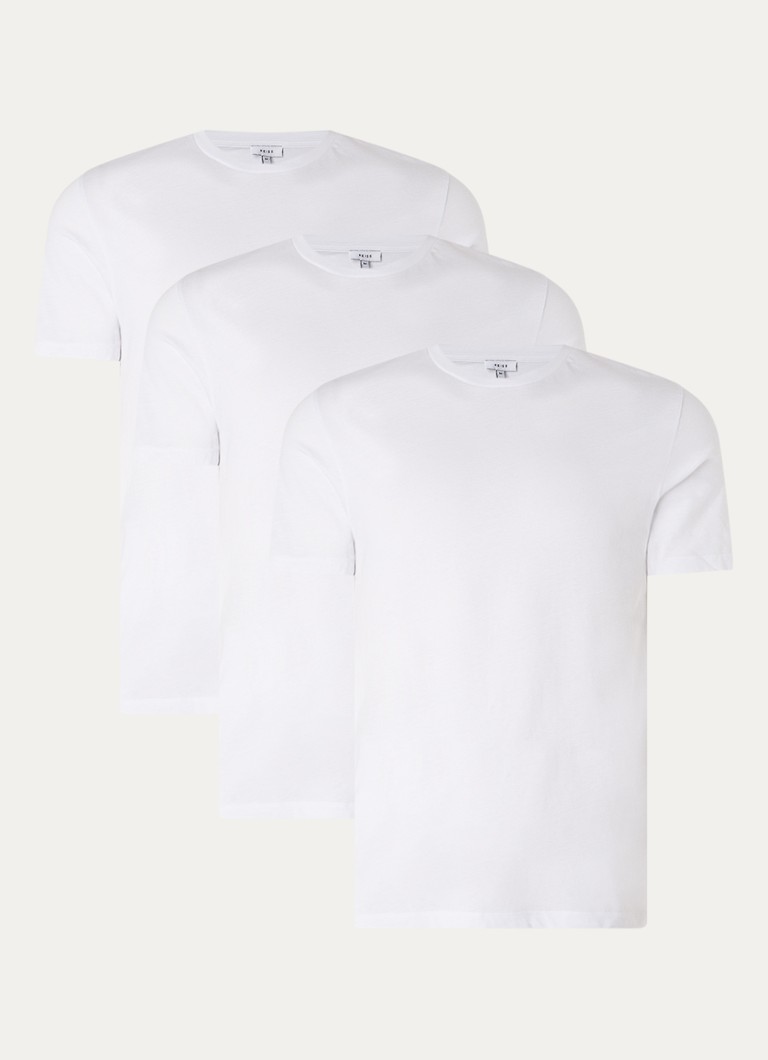 Reiss Heren Bless T-shirt met ronde hals in 3-pack in de kleur White / Wit