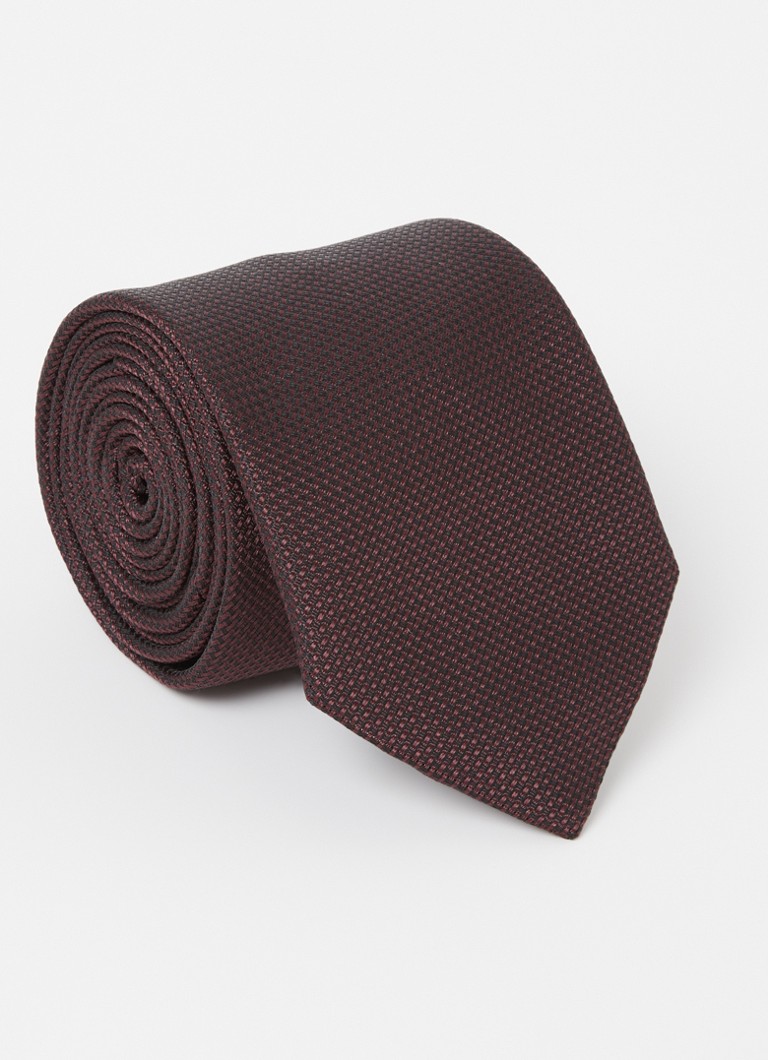 Reiss Heren Ceremony stropdas in zijdeblend in de kleur Donkerrood
