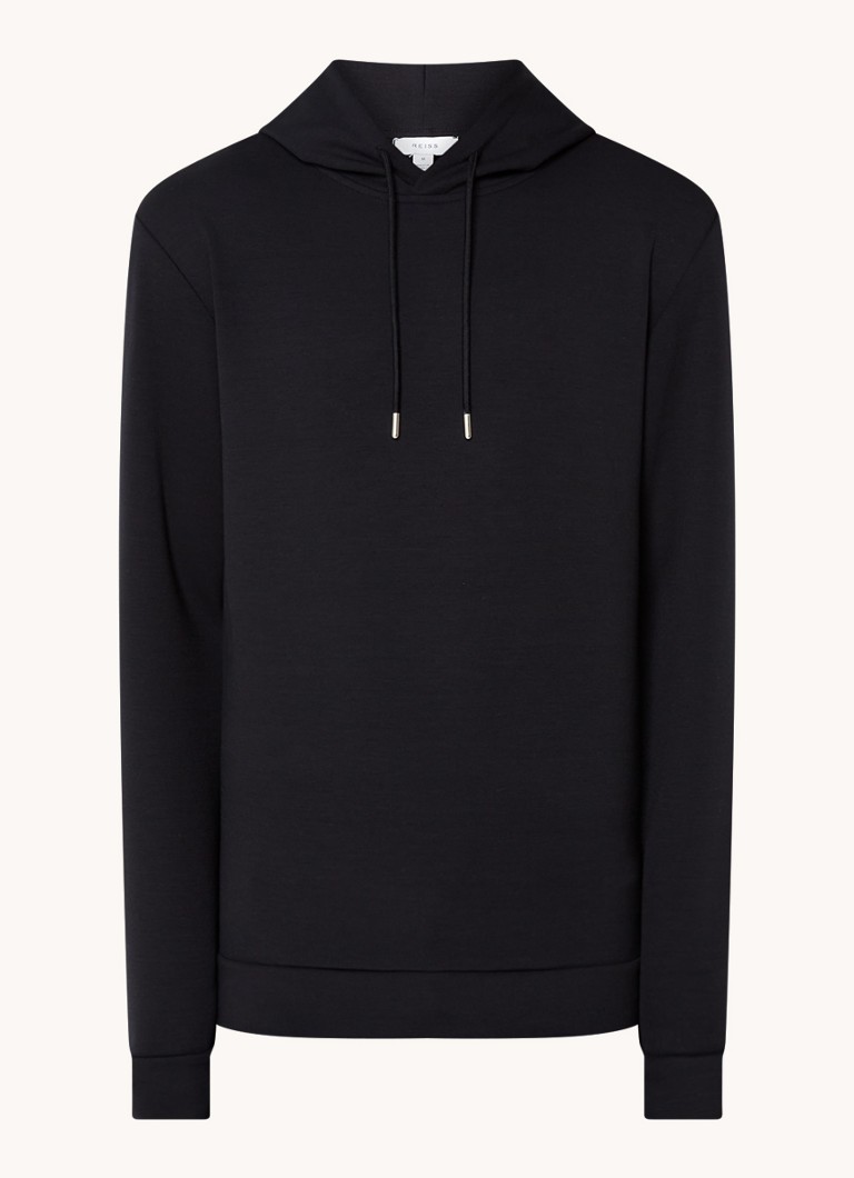Reiss Heren Fabien hoodie met stretch in de kleur Black / Zwart
