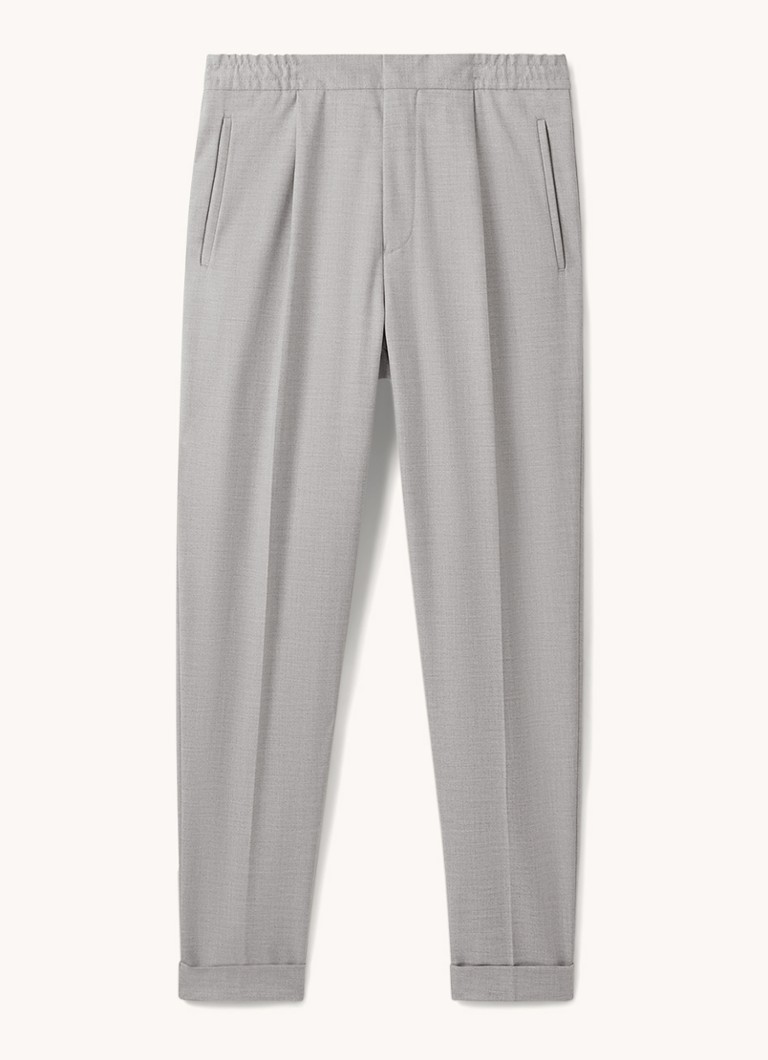 Reiss Heren Brighton tapered fit chino met steekzakken in de kleur Grey / Grijs
