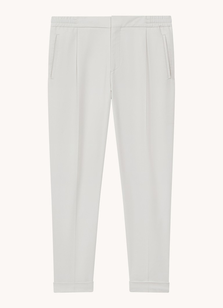 Reiss Heren Brighton tapered fit chino met steekzakken in de kleur Ecru / Wit