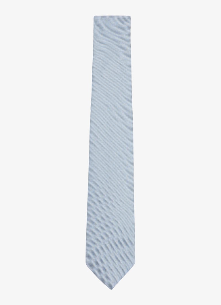 Reiss Heren Ceremony stropdas in zijdeblend met microdessin in de kleur Lichtblauw