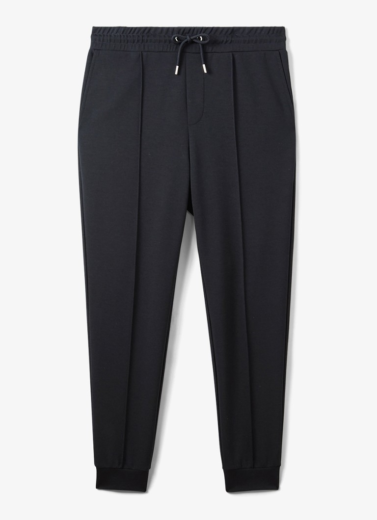 Reiss Heren Premier tapered fit trainingsbroek met steekzakken in de kleur Donkerblauw