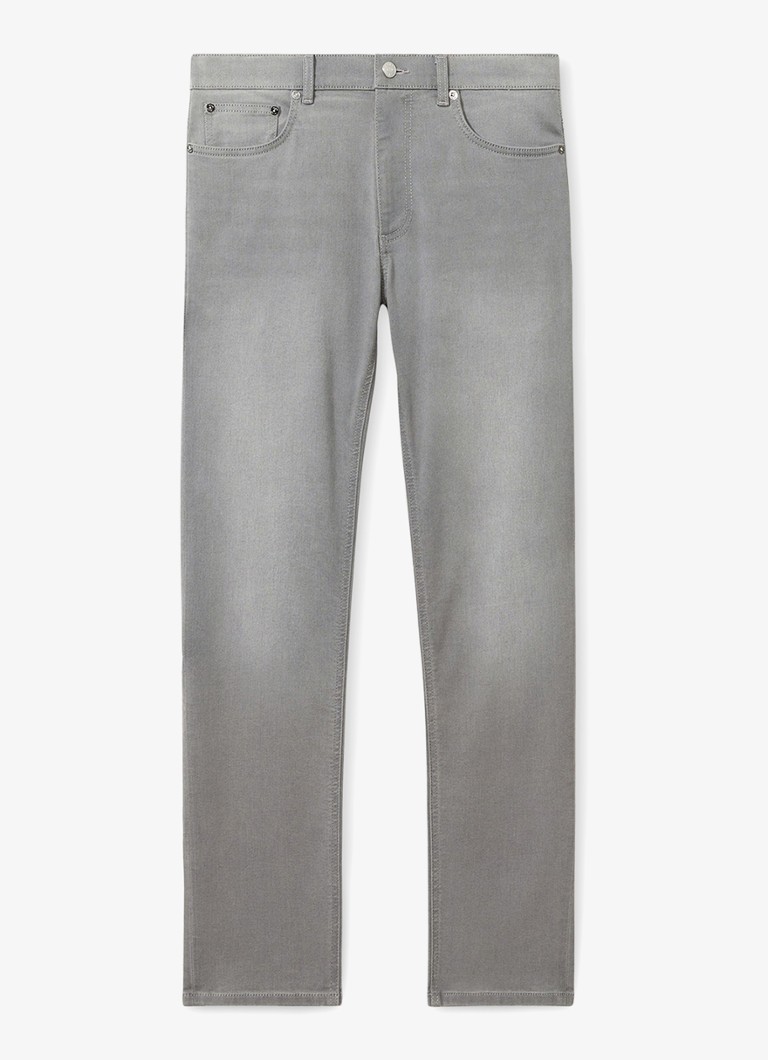 Reiss Heren Picton slim fit jeans met gekleurde wassing in de kleur Lichtgrijs