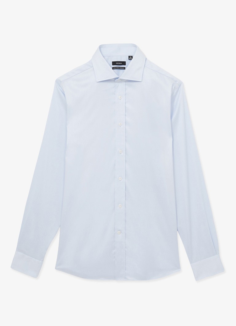 Reiss Heren Bishopgate regular fit overhemd in de kleur Lichtblauw