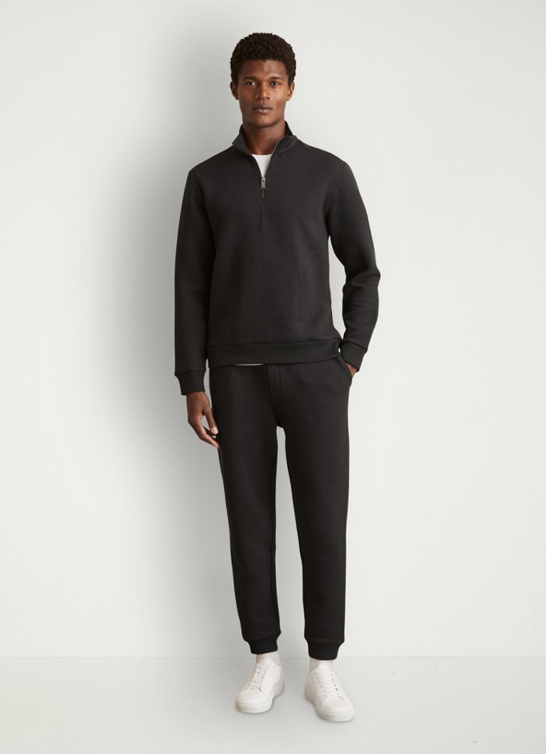 Reiss Heren Finley sneaker met leren details in de kleur Wit