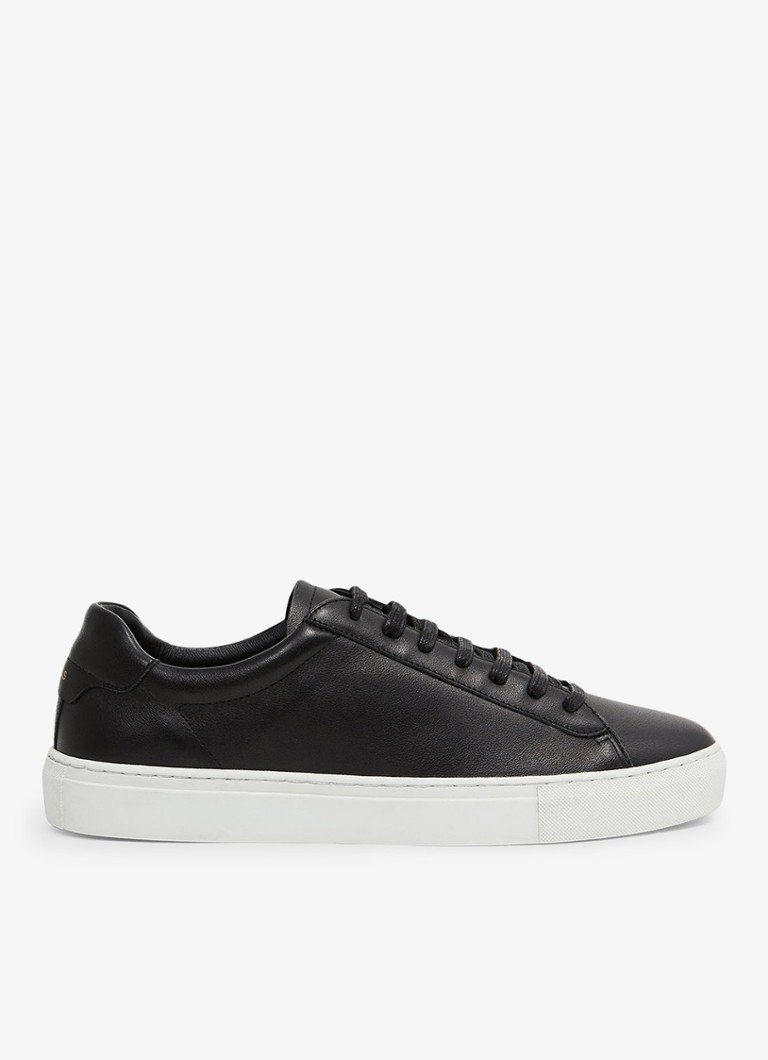 Reiss Heren Finley sneakers met logo in de kleur Zwart