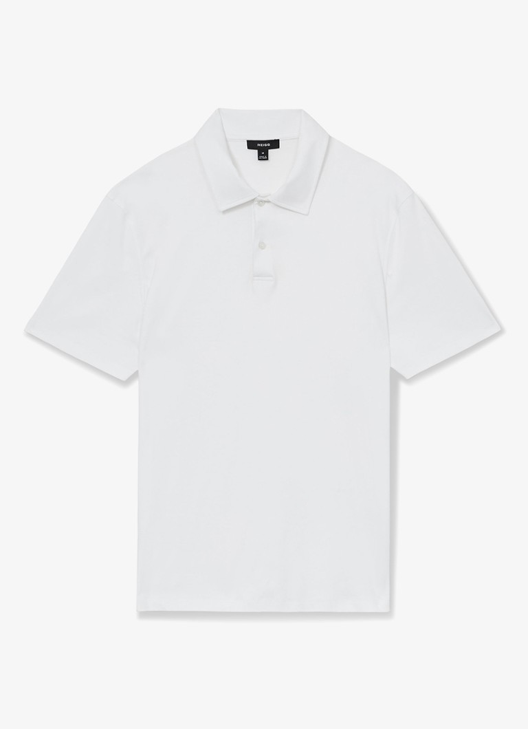 Reiss Heren Earl slim fit polo met stretch in de kleur Wit