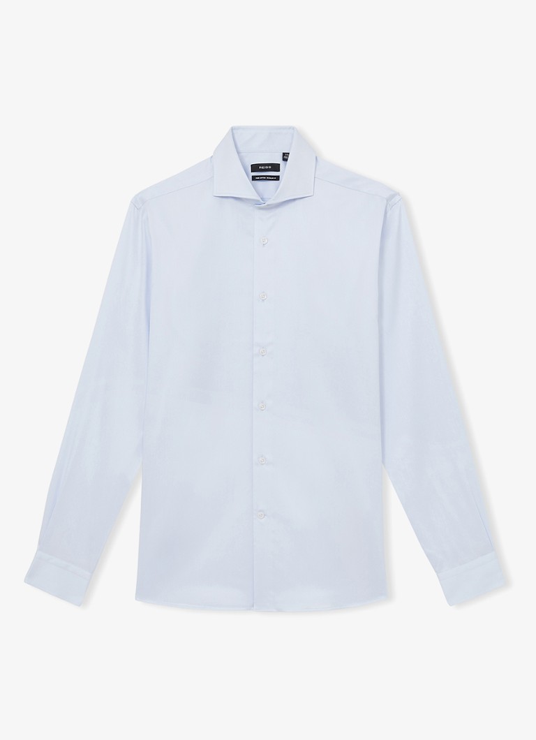 Reiss Heren Storm slim fit overhemd van katoen in de kleur Lichtblauw