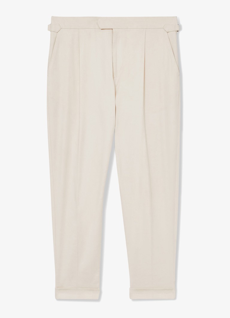 Reiss Heren Cantwell tapered fit pantalon met ceintuur in de kleur Donkergrijs