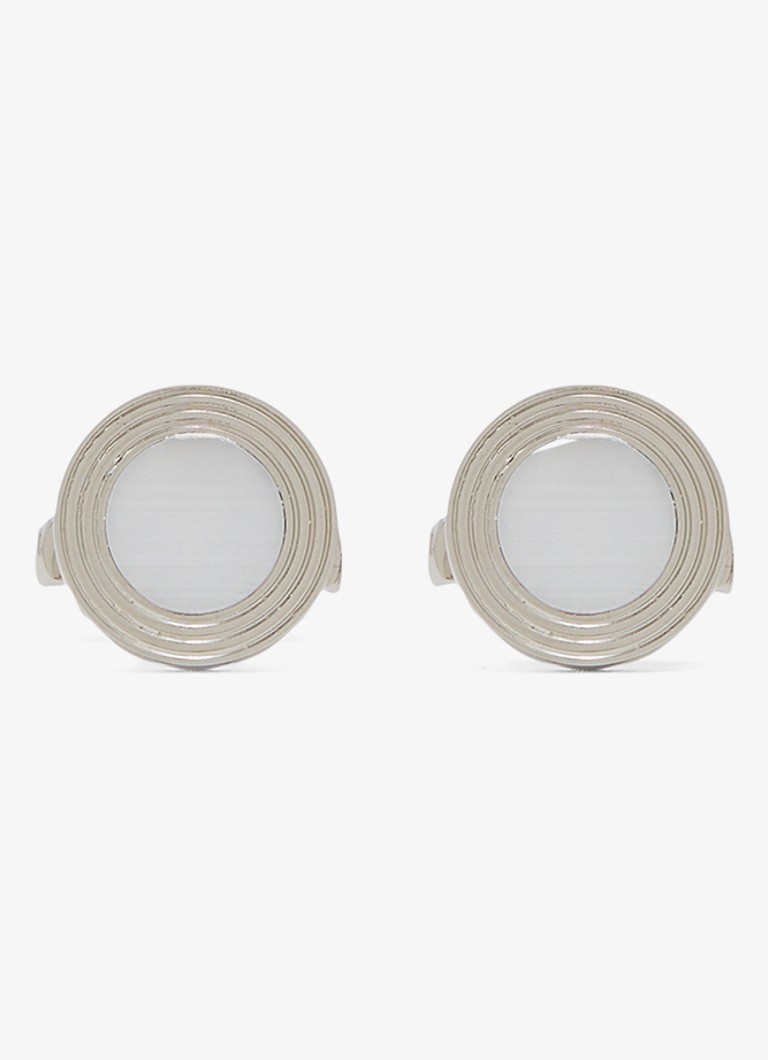 Reiss Heren Ripley manchetknopen met logo in de kleur Zilver