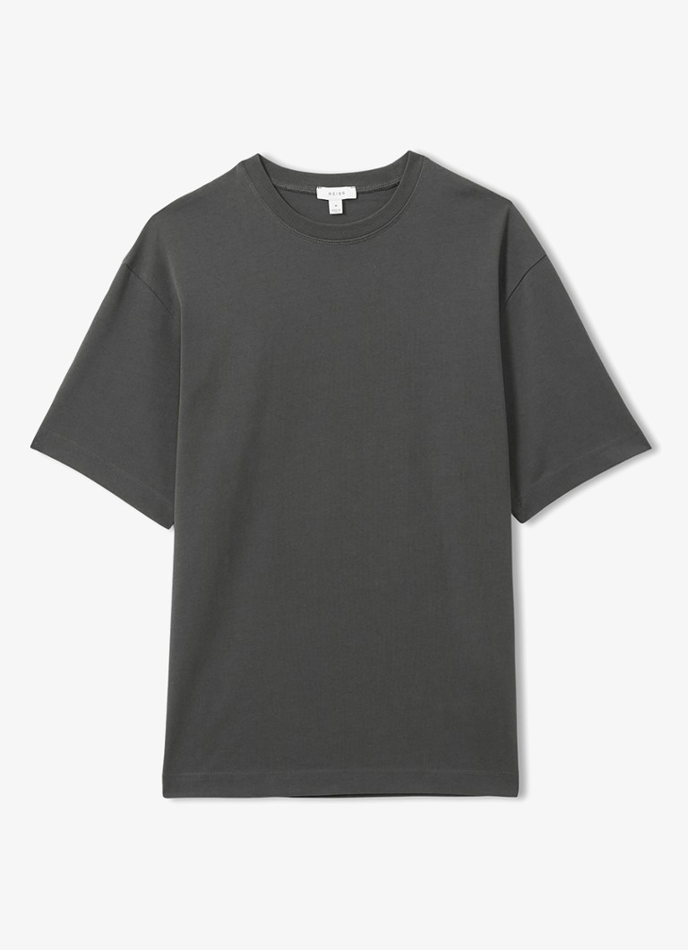Reiss Heren Tate T-shirt met ronde hals in de kleur Antraciet
