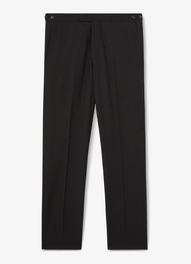 Reiss Heren Promise slim fit pantalon in wolblend in de kleur Zwart