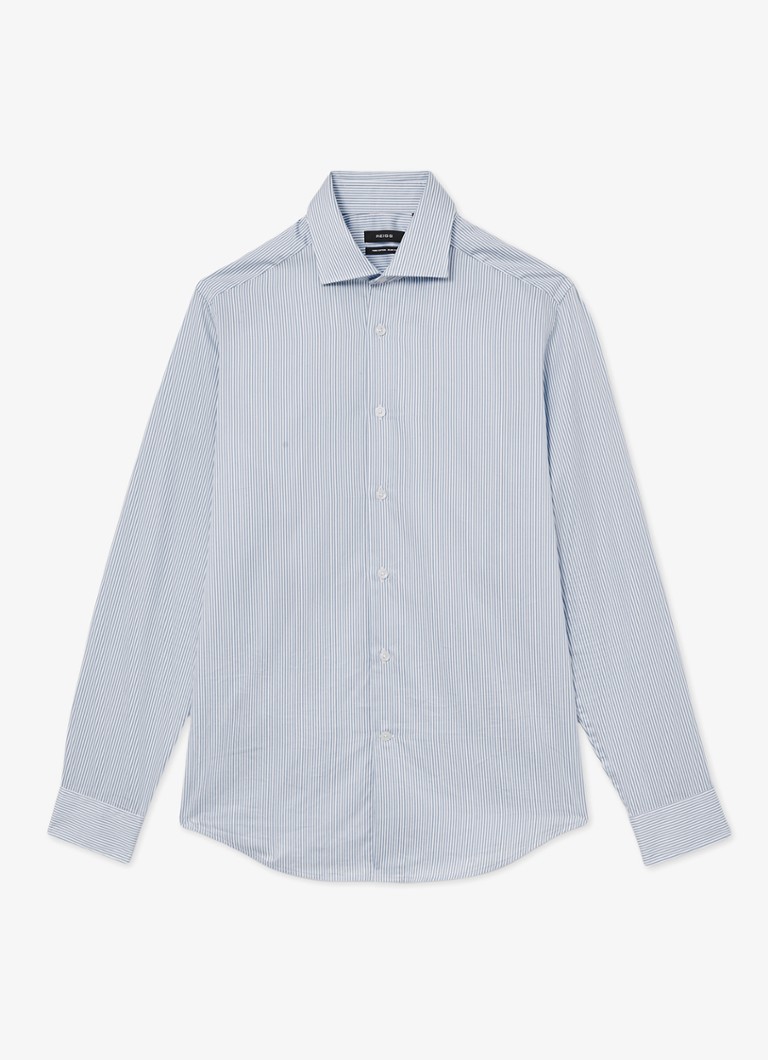 Reiss Heren Remote regular fit overhemd met streepprint in de kleur Lichtblauw