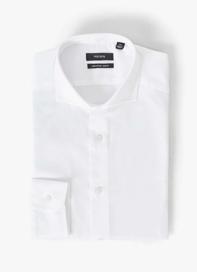 Reiss Heren Storm slim fit overhemd in de kleur Wit