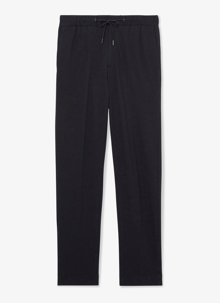 Reiss Heren Gerrard tapered fit broek met trekkoord in de kleur Navy / Blauw