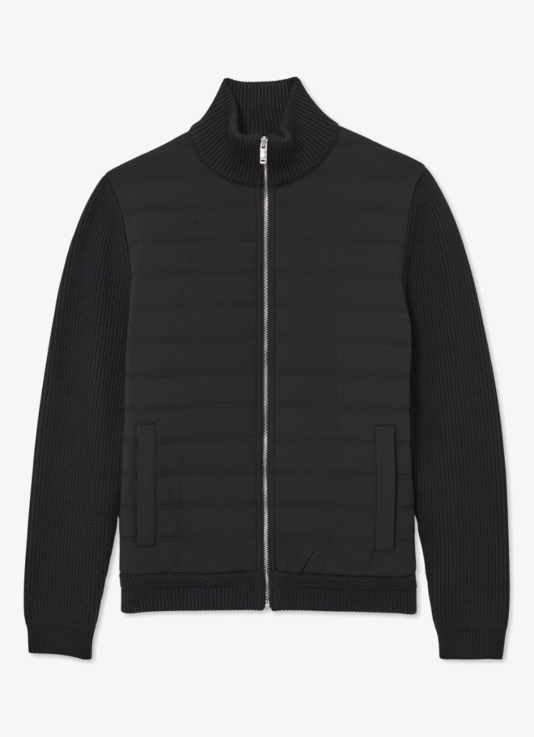 Reiss Heren Townsend jack met quilt patroon in de kleur Navy / Blauw