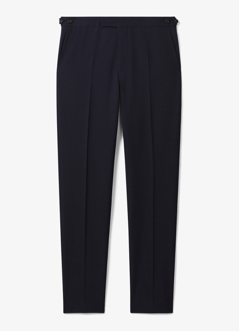 Reiss Heren Belmont slim fit pantalon in wolblend in de kleur Donkerblauw