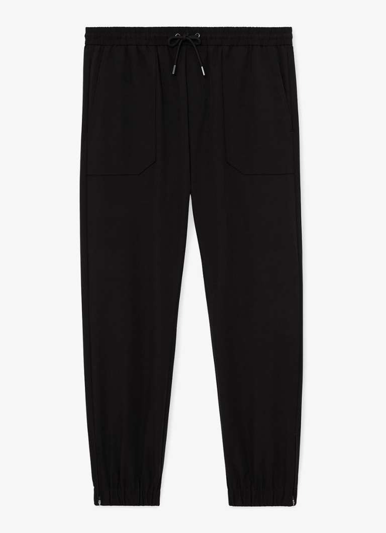 Reiss Heren Ascend joggingbroek met opgestikte zakken in de kleur Black / Zwart