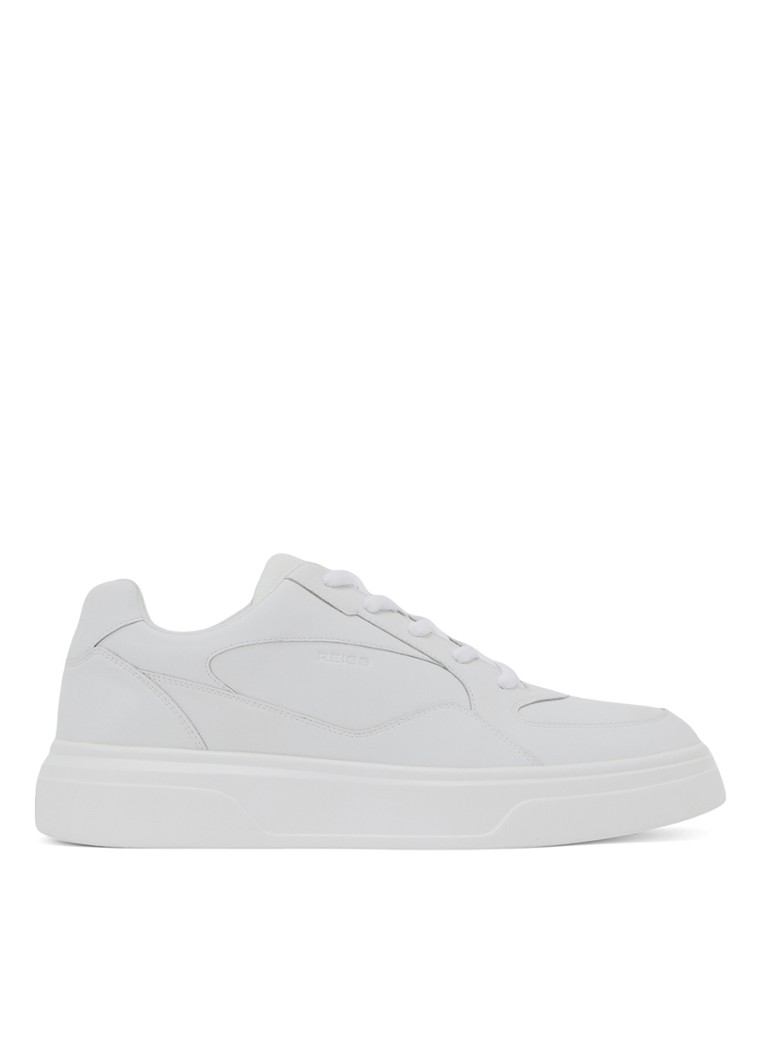 Reiss Heren Cast sneaker van leer in de kleur Wit