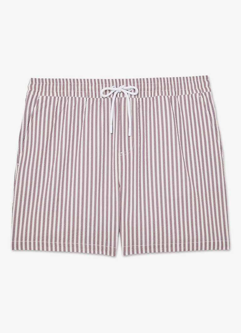 Reiss Heren Bay Seesucker zwemshort met streepprint in de kleur Lichtroze