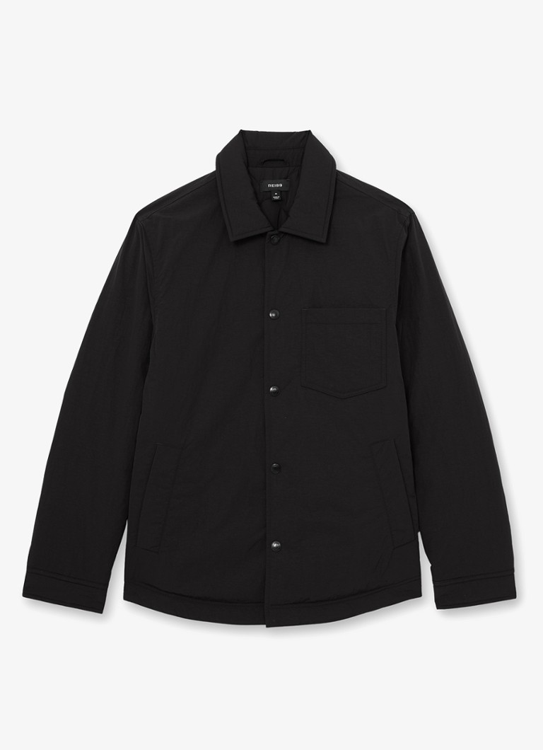 Reiss Heren Vasey gewatteerde jack met borstzak in de kleur Zwart