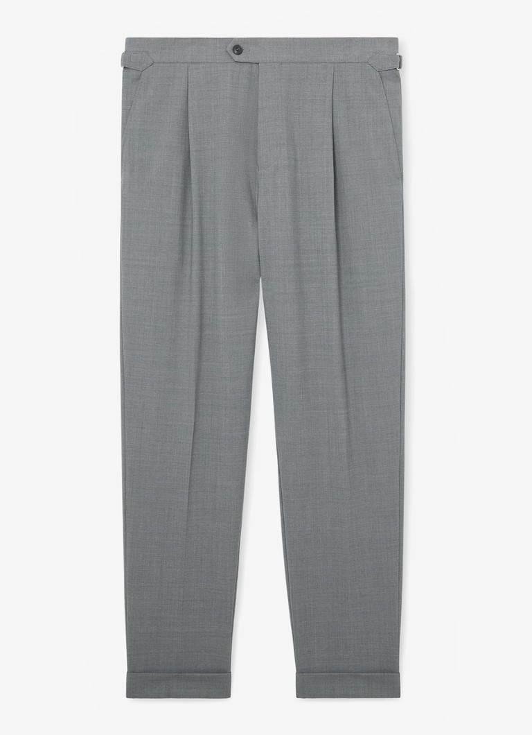 Reiss Heren Promise Adjuster pantalon in wolblend met steekzakken in de kleur Lichtgrijs