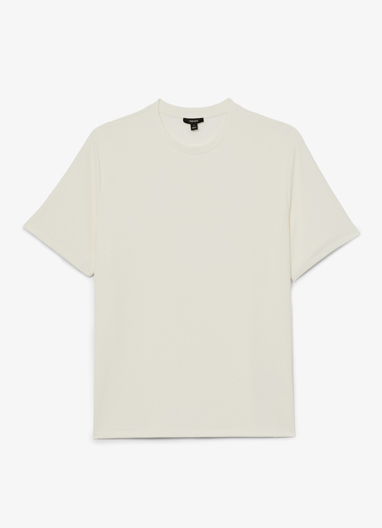 Reiss Heren Jack T-shirt met structuur en ronde hals in de kleur Wit
