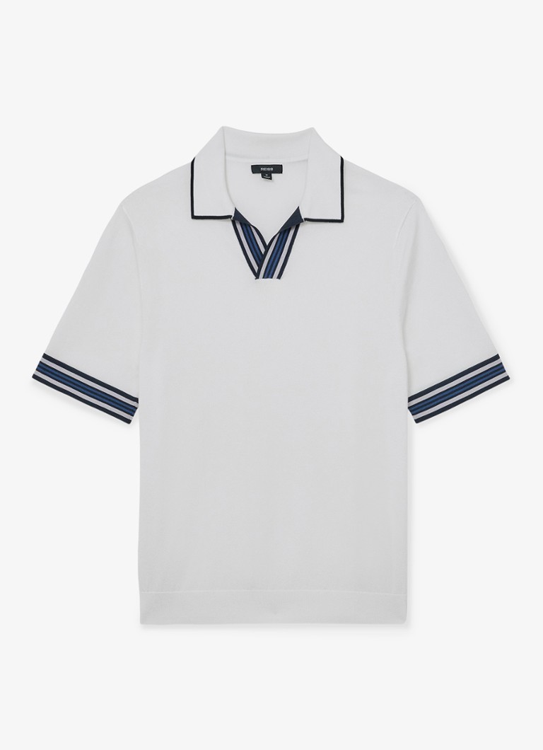Reiss Heren Fijngebreide trui met polokraag in de kleur White / Wit